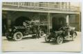 Primary view of [Postcard of Two Fire Engines in Austin, Texas]