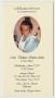 Primary view of [Funeral Program for Delilah Smith Arline