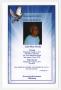 Primary view of [Funeral Program for Lula Mae Hicks, August 1, 2012]