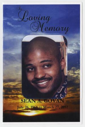 Primary view of object titled '[Funeral Program for Sean Govan, April 3, 2012]'.