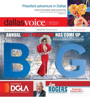 Primary view of object titled 'Dallas Voice (Dallas, Tex.), Vol. 29, No. 52, Ed. 1 Friday, May 10, 2013'.