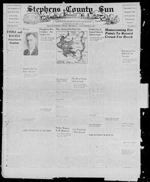 Primary view of object titled 'Stephens County Sun (Breckenridge, Tex.), Vol. 10, No. 7, Ed. 1, Thursday, September 21, 1939'.