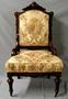 Primary view of [Silk cream-colored parlor chair, shorter legs]