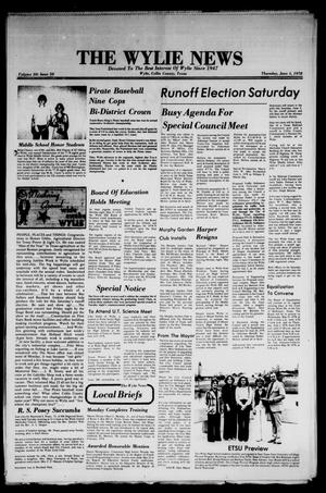 Primary view of object titled 'The Wylie News (Wylie, Tex.), Vol. 30, No. 50, Ed. 1 Thursday, June 1, 1978'.