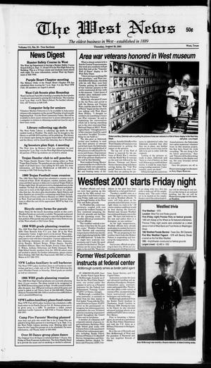 Primary view of object titled 'The West News (West, Tex.), Vol. 111, No. 35, Ed. 1 Thursday, August 30, 2001'.