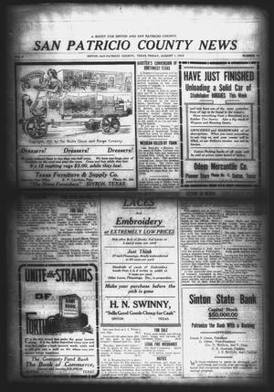 Primary view of object titled 'San Patricio County News (Sinton, Tex.), Vol. 5, No. 24, Ed. 1 Friday, August 1, 1913'.