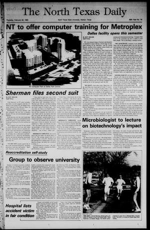 Primary view of object titled 'The North Texas Daily (Denton, Tex.), Vol. 68, No. 79, Ed. 1 Thursday, February 28, 1985'.