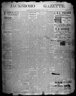 Primary view of object titled 'Jacksboro Gazette. (Jacksboro, Tex.), Vol. 14, No. 31, Ed. 1 Thursday, January 25, 1894'.