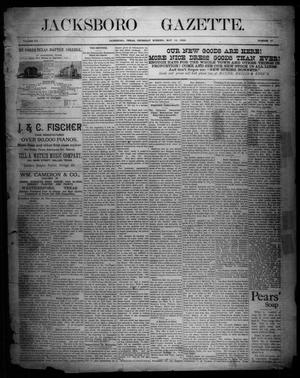 Primary view of object titled 'Jacksboro Gazette. (Jacksboro, Tex.), Vol. 12, No. 47, Ed. 1 Thursday, May 19, 1892'.