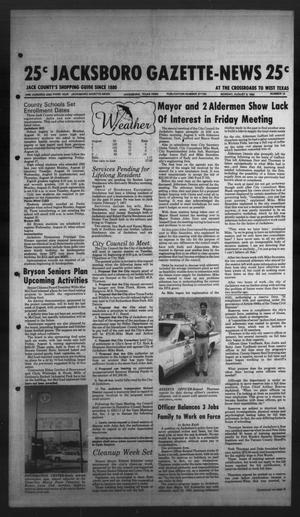 Primary view of object titled 'Jacksboro Gazette-News (Jacksboro, Tex.), Vol. 103, No. 13, Ed. 1 Monday, August 9, 1982'.