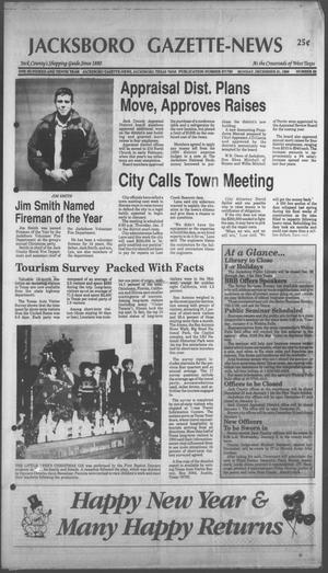 Primary view of object titled 'Jacksboro Gazette-News (Jacksboro, Tex.), Vol. 110, No. 35, Ed. 1 Monday, December 31, 1990'.
