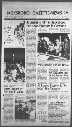 Primary view of object titled 'Jacksboro Gazette-News (Jacksboro, Tex.), Vol. 110, No. 28, Ed. 1 Monday, November 12, 1990'.