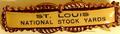 Physical Object: [Pin that states: "ST. LOUIS NATIONAL STOCK YARDS"]