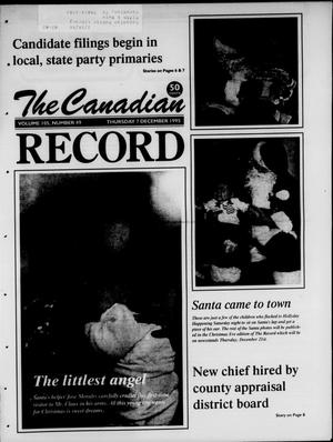 Primary view of object titled 'The Canadian Record (Canadian, Tex.), Vol. 105, No. 49, Ed. 1 Thursday, December 7, 1995'.