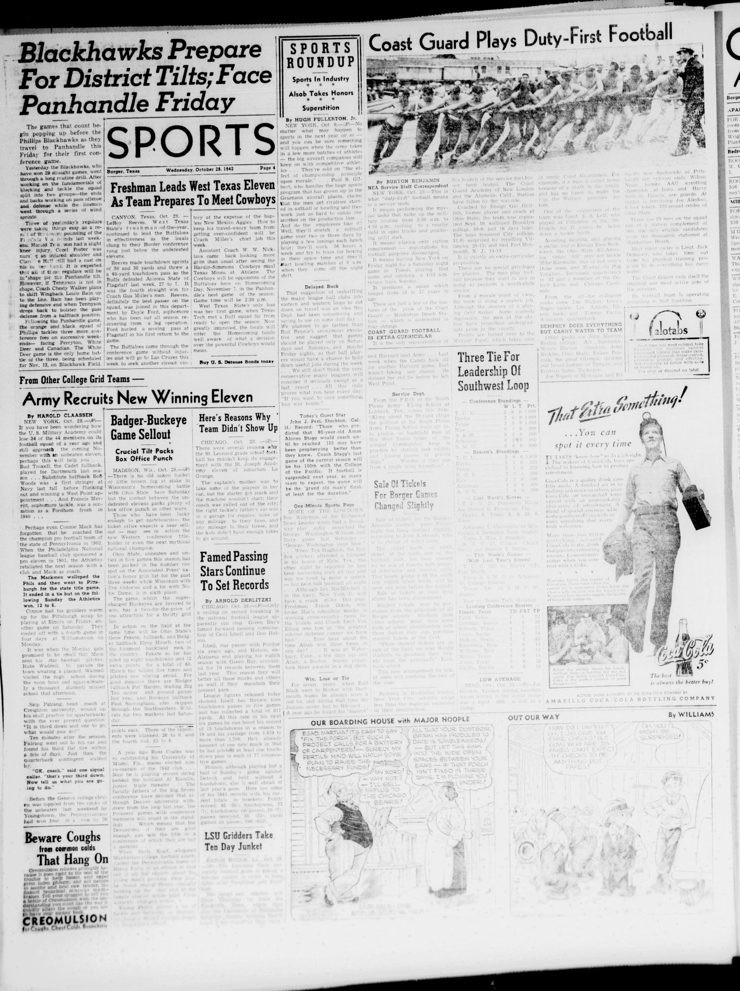 Borger Daily Herald (Borger, Tex.), Vol. 16, No. 292, Ed. 1 Wednesday, October 28, 1942
                                                
                                                    [Sequence #]: 4 of 6
                                                
