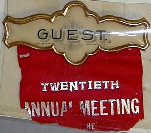 Primary view of object titled '["Guest" Medal with Ribbon]'.