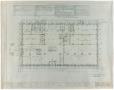Technical Drawing: Weatherford Hotel, Weatherford, Texas: First Floor Plan and Schedule