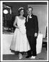 Primary view of [Photograph of a bride and groom, Mr. And Mrs. Pete Frost. Mrs. Frost]