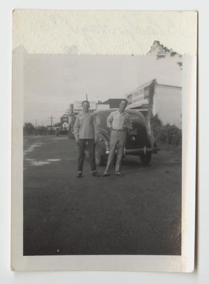 Primary view of object titled '[Photograph of Jerry McCormick and Jack Moon]'.
