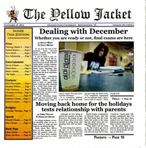 Primary view of object titled 'The Yellow Jacket (Brownwood, Tex.), Vol. 103, No. 6, Ed. 1 Thursday, November 29, 2012'.
