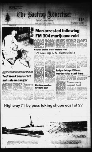 Primary view of object titled 'The Bastrop Advertiser and County News (Bastrop, Tex.), No. 60, Ed. 1 Thursday, September 24, 1981'.