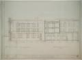 Technical Drawing: Hotel Building, Gorman, Texas: Elevation and Section