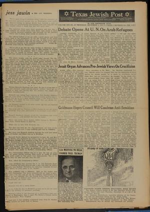 Primary view of object titled 'Texas Jewish Post (Fort Worth, Tex.), Vol. 16, No. 49, Ed. 1 Thursday, December 6, 1962'.