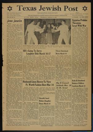 Primary view of object titled 'Texas Jewish Post (Fort Worth, Tex.), Vol. 9, No. 10, Ed. 1 Thursday, March 10, 1955'.