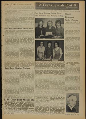 Primary view of object titled 'Texas Jewish Post (Fort Worth, Tex.), Vol. 16, No. 6, Ed. 1 Thursday, February 8, 1962'.