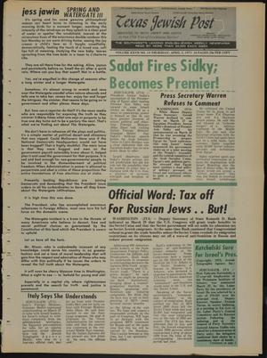 Primary view of object titled 'Texas Jewish Post (Fort Worth, Tex.), Vol. 27, No. 14, Ed. 1 Thursday, April 5, 1973'.