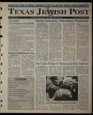 Primary view of object titled 'Texas Jewish Post (Fort Worth, Tex.), Vol. 54, No. 4, Ed. 1 Thursday, January 27, 2000'.