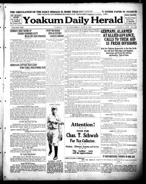 Primary view of object titled 'Yoakum Daily Herald (Yoakum, Tex.), Vol. 22, No. 164, Ed. 1 Wednesday, July 24, 1918'.
