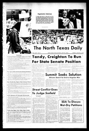 Primary view of object titled 'The North Texas Daily (Denton, Tex.), Vol. 59, No. 56, Ed. 1 Tuesday, January 13, 1976'.