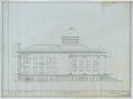 Technical Drawing: First Christian Church, Lufkin, Texas: Left Side Elevation