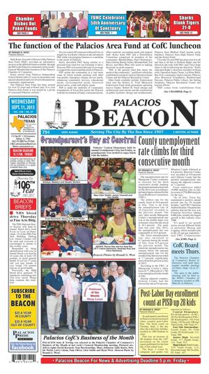 Palacios Beacon (Palacios, Tex.), Vol. 106, No. 37, Ed. 1 Wednesday, September 11, 2013