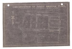 Primary view of object titled 'Continuation of Scott Highway Place, a Subdivision of Block 19 of the Harris Addition to the Town of Abilene, Texas [#1]'.