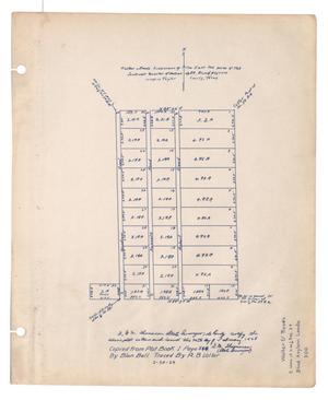 Primary view of object titled 'Walter & Reeds Subdivision of the East 100 Acres of the Southwest Quarter of Section Number 39, Blind Asylum Lands in Taylor County, Texas [#1]'.