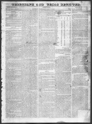 Primary view of object titled 'Telegraph and Texas Register (Houston, Tex.), Vol. 10, No. 21, Ed. 1, Wednesday, May 21, 1845'.