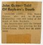 Clipping: [Newspaper Clipping: John Garner Told of Rayburn's Death]
