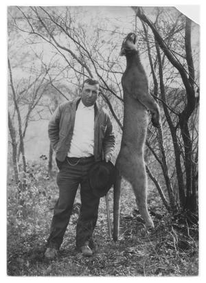 Primary view of object titled 'Jesse Jarper McKinney with Mountain Lion'.