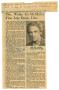 Primary view of [Newspaper Clipping: Mrs. Wylie, Ex-McMurry Fine Arts Dean, Dies]