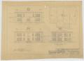 Technical Drawing: School Auditorium, Blanket, Texas: Elevations and Roof Plan