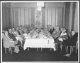 Thumbnail image of item number 1 in: '[Albert Peyton George and a group of men in the dining room of a Houston hotel]'.