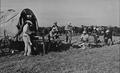Thumbnail image of item number 1 in: '[Albert Peyton George with ranch cowboys taking a break]'.