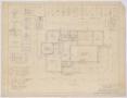 Technical Drawing: Frost Residence, Eastland, Texas: First Floor Plan