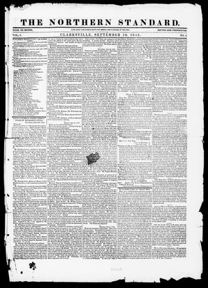 Primary view of object titled 'The Northern Standard. (Clarksville, Tex.), Vol. 1, No. 4, Ed. 1, Saturday, September 10, 1842'.