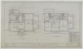 Technical Drawing: Sayles Residence, Abilene, Texas: First and Second Floor Plans