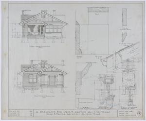 Primary view of object titled 'Paxton Residence, Abilene, Texas: Elevations and Details'.