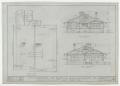 Primary view of Prairie Oil & Gas Co. Cottage, Ranger, Texas: Roof Plan and Elevations