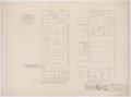 Technical Drawing: First Baptist Church Addition, Rule, Texas: First and Second Floor El…